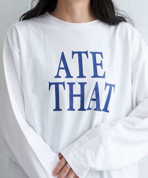 VENCEEXCHANGE（ヴァンスエクスチェンジ）の「天竺オーバーロゴロンT（Tシャツ/カットソー・レディース・オフホワイト/レッド/ブラック/ブルー/グレー・FREE）」の11枚目の写真