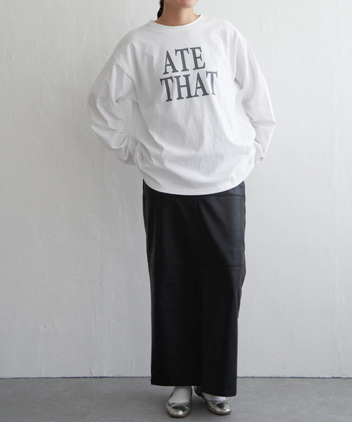 VENCEEXCHANGE（ヴァンスエクスチェンジ）の「天竺オーバーロゴロンT（Tシャツ/カットソー・レディース・オフホワイト/レッド/ブラック/ブルー/グレー・FREE）」の14枚目の写真