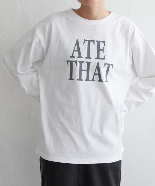VENCEEXCHANGE（ヴァンスエクスチェンジ）の「天竺オーバーロゴロンT（Tシャツ/カットソー・レディース・オフホワイト/レッド/ブラック/ブルー/グレー・FREE）」の17枚目の写真