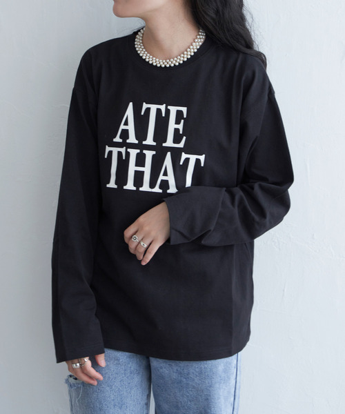 VENCEEXCHANGE（ヴァンスエクスチェンジ）の「天竺オーバーロゴロンT（Tシャツ/カットソー・レディース・オフホワイト/レッド/ブラック/ブルー/グレー・FREE）」の7枚目の写真