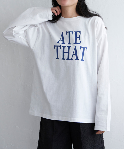 VENCEEXCHANGE（ヴァンスエクスチェンジ）の「天竺オーバーロゴロンT（Tシャツ/カットソー・レディース・オフホワイト/レッド/ブラック/ブルー/グレー・FREE）」の13枚目の写真