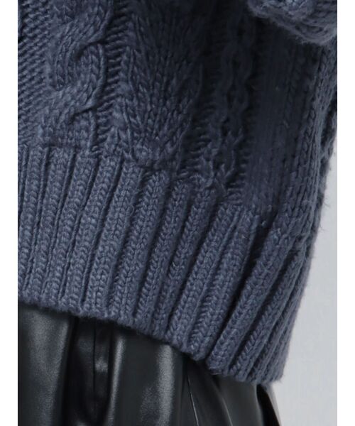 CALNAMUR(カルナムール)の「星空Vネックニットトップス(ニット/セーター・レディース・ネイビー/アイボリー・FREE)」の17枚目の写真