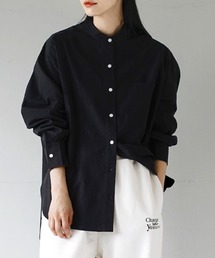 【1枚持っておきたい、頼りになる万能シャツ】 バンドカラー ベーシックシャツ