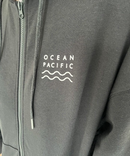 Ocean Pacific（オーシャンパシフィック）の「【OP:オーピー】レディースジップパーカー（パーカー・レディース・ヘザーグレー/チャコール/アイボリー/ベージュ/グリーン・X-LARGE/LARGE/MEDIUM）」の14枚目の写真