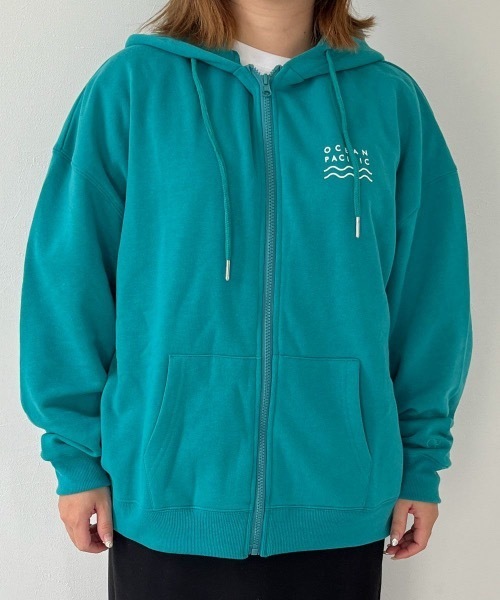 Ocean Pacific（オーシャンパシフィック）の「【OP:オーピー】レディースジップパーカー（パーカー・レディース・ヘザーグレー/チャコール/アイボリー/ベージュ/グリーン・X-LARGE/LARGE/MEDIUM）」の22枚目の写真