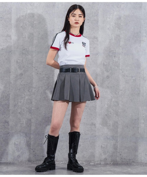 ANAP(アナップ)の「ベルト付きプリーツスカート(スカート・レディース・ベージュ/ダークグレー/ブラック・M/S/L)」の9枚目の写真