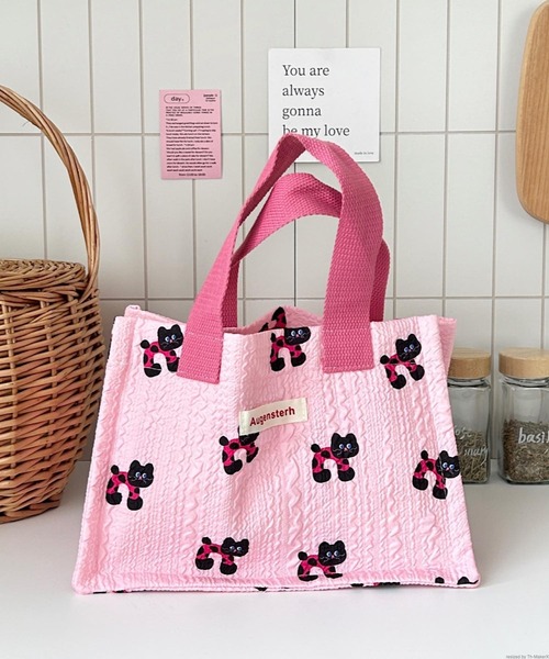 TONE SELECT GOODS（トーンセレクトグッズ）の「Liaa/ランチバッグ ミニトートバッグ A18176（トートバッグ・レディース・ホワイト系1/ブルー/グリーン/ホワイト系2/ホワイト系4/ピンク/ホワイト系3/その他1/その他2/その他6/その他5/その他4/その他3・FREE）」の12枚目の写真