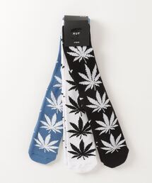 HUF（ハフ）の「【HUF】ハフ ESSENTIALS PLANTLIFE SOCK 3PACK ソックス 靴下 3足パック 3Pセット SK00465（ソックス/靴下・メンズ）」