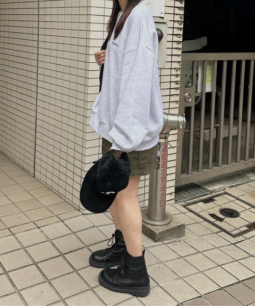 kutir（クティール）の「裏起毛ぷくぷくハートスウェットプルオーバー（スウェット・レディース・オートミール/チャコールグレー/オフホワイト・FREE）」の7枚目の写真