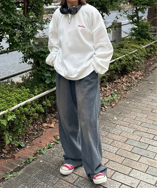 kutir（クティール）の「裏起毛ぷくぷくハートスウェットプルオーバー（スウェット・レディース・オートミール/チャコールグレー/オフホワイト・FREE）」の12枚目の写真