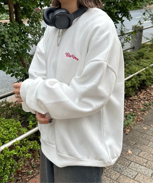 kutir（クティール）の「裏起毛ぷくぷくハートスウェットプルオーバー（スウェット・レディース・オートミール/チャコールグレー/オフホワイト・FREE）」の10枚目の写真