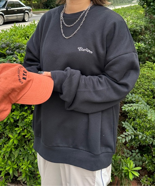 kutir（クティール）の「裏起毛ぷくぷくハートスウェットプルオーバー（スウェット・レディース・オートミール/チャコールグレー/オフホワイト・FREE）」の15枚目の写真