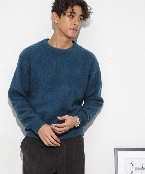 nowos モヘヤニットセーター セール】モヘヤライクカラーニット（ニット/セーター）｜NANO universe