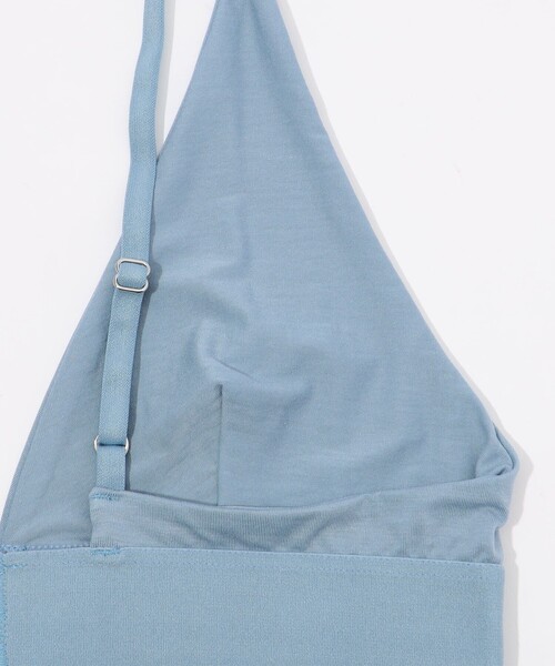 BASERANGE（ベースレンジ）の「BASE RANGE コットンリブ トライアングルブラトップ（ブラジャー・レディース・ライトブルー・M/S）」の4枚目の写真