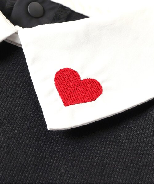 apres les cours（アプレレクール）の「【WEB限定】ハート刺繍襟付きパワショルトップス（スウェット・キッズ・アイボリー/ブラック/レッド・130/140/90/110/120/100/80）」の13枚目の写真