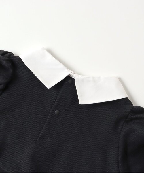 apres les cours（アプレレクール）の「【WEB限定】ハート刺繍襟付きパワショルトップス（スウェット・キッズ・アイボリー/ブラック/レッド・130/140/90/110/120/100/80）」の14枚目の写真