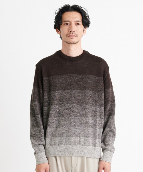 THE TOKYO(ザトウキョウ)の「【THE TOKYO/ザトウキョウ】8G Gradation Knit PO/8GグラデーションニットPO(ニット/セーター・メンズ・ブラウン/ブラック・48/46/44)」の19枚目の写真
