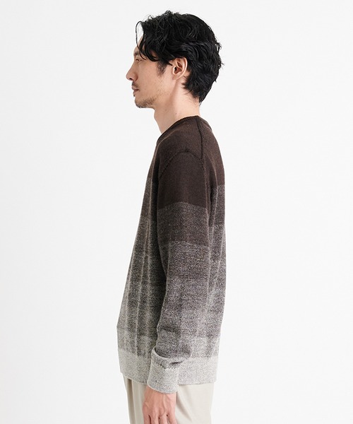 THE TOKYO(ザトウキョウ)の「【THE TOKYO/ザトウキョウ】8G Gradation Knit PO/8GグラデーションニットPO(ニット/セーター・メンズ・ブラウン/ブラック・48/46/44)」の20枚目の写真