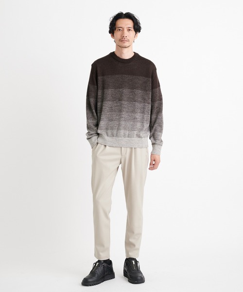 THE TOKYO(ザトウキョウ)の「【THE TOKYO/ザトウキョウ】8G Gradation Knit PO/8GグラデーションニットPO(ニット/セーター・メンズ・ブラウン/ブラック・48/46/44)」の18枚目の写真