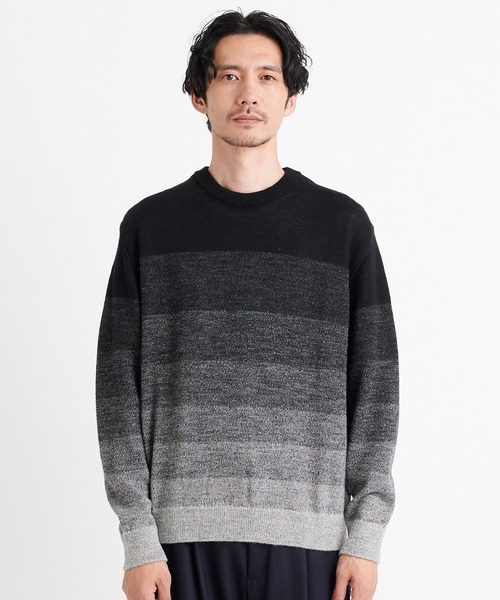 THE TOKYO(ザトウキョウ)の「【THE TOKYO/ザトウキョウ】8G Gradation Knit PO/8GグラデーションニットPO(ニット/セーター・メンズ・ブラウン/ブラック・48/46/44)」の12枚目の写真