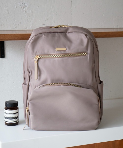 SETUP7（セットアップセブン）の「【SETUP7】フロントポケットリュックサック マザーズバッグ TYPE-1 KNF049 ※（バックパック/リュック・レディース・ブラック/グレー/ベージュ・FREE）」の3枚目の写真