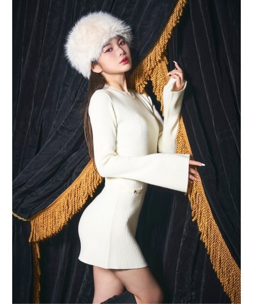 □ 46988★年 セルフポートレイト ニットミニワンピース ハートボタン □ 46988☆年 セルフポートレイト ニットミニワンピース ハートボタン