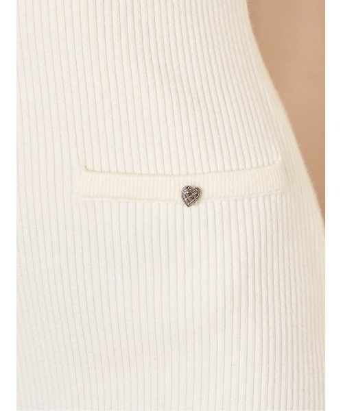 Darich（ダーリッチ）の「ハートボタンニットミニワンピース（ワンピース・レディース・グレー/ホワイト/ブラック・FREE）」の18枚目の写真