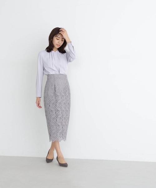 NATURAL BEAUTY BASIC（ナチュラルビューティーベーシック）の「◇フロントタックブラウス（シャツ/ブラウス・レディース・オフホワイト/ラベンダー/グレイッシュベージュ/ライトグリーン・MEDIUM/SMALL）」の22枚目の写真