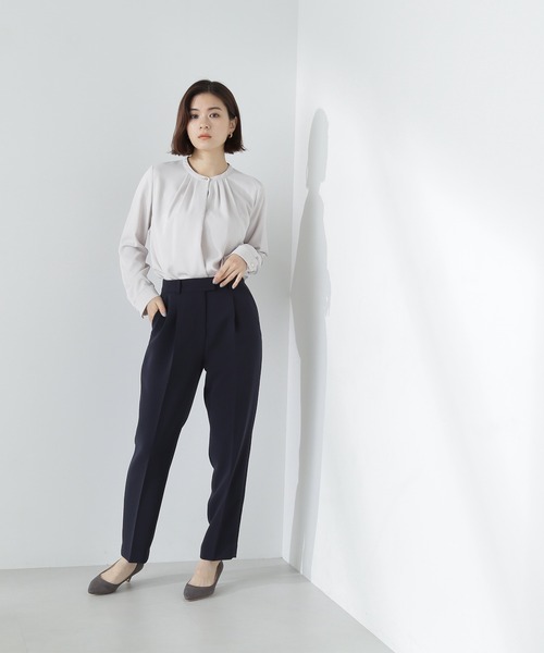 NATURAL BEAUTY BASIC（ナチュラルビューティーベーシック）の「◇フロントタックブラウス（シャツ/ブラウス・レディース・オフホワイト/ラベンダー/グレイッシュベージュ/ライトグリーン・MEDIUM/SMALL）」の14枚目の写真