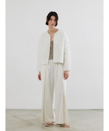 ADAWAS | 【 ADAWAS / アダワス 】FRINGE TWEED JACKET / フリンジ ツイード ジャケット(ノーカラージャケット)