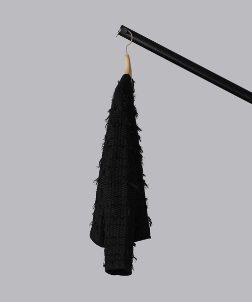 ADAWAS(アダワズ)の「【 ADAWAS / アダワス 】FRINGE TWEED JACKET / フリンジ ツイード ジャケット(ノーカラージャケット・レディース・ブラック/ホワイト・FREE)」の3枚目の写真