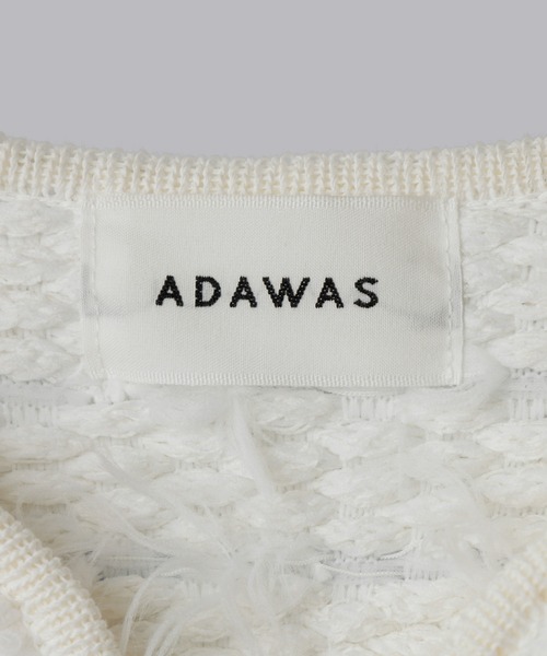 ADAWAS(アダワズ)の「【 ADAWAS / アダワス 】FRINGE TWEED JACKET / フリンジ ツイード ジャケット(ノーカラージャケット・レディース・ブラック/ホワイト・FREE)」の9枚目の写真