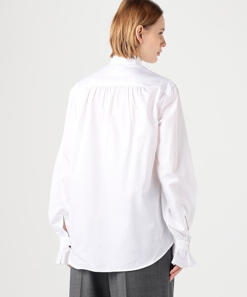 BOURRIENNE ParisX（ブリエンヌパリディス）の「BOURRIENNE BOUDIR フリルネックシャツ（シャツ/ブラウス・レディース・ホワイト・36）」の5枚目の写真
