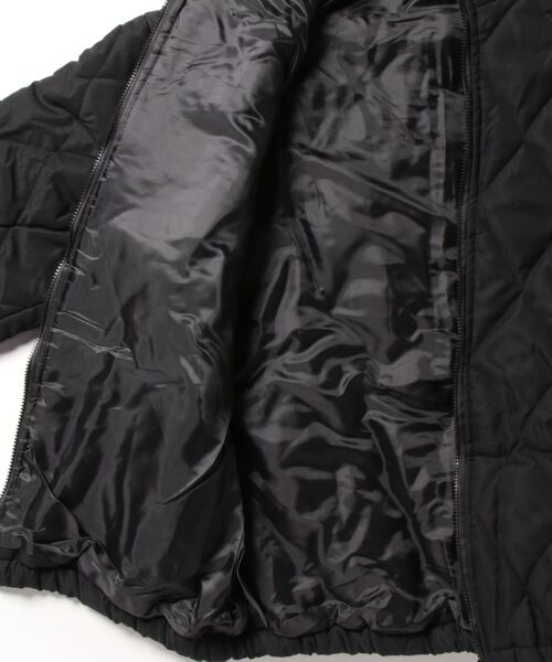 【BENDER TOKYO】オーバーサイズ ワンポイント ワッペンロゴ スタンドカラー キルティングブルゾン/中綿ブルゾン