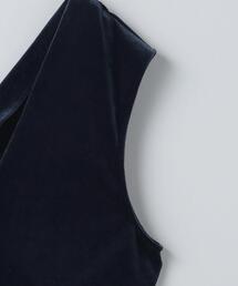 6（ロク）の「＜6(ROKU)＞ベロア Vネック オールインワン