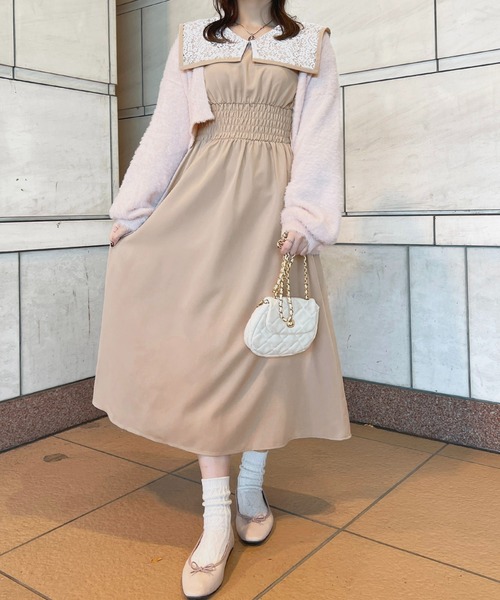 セール】レーススクエアカラーワンピース【ZOZOTOW限定アイテム