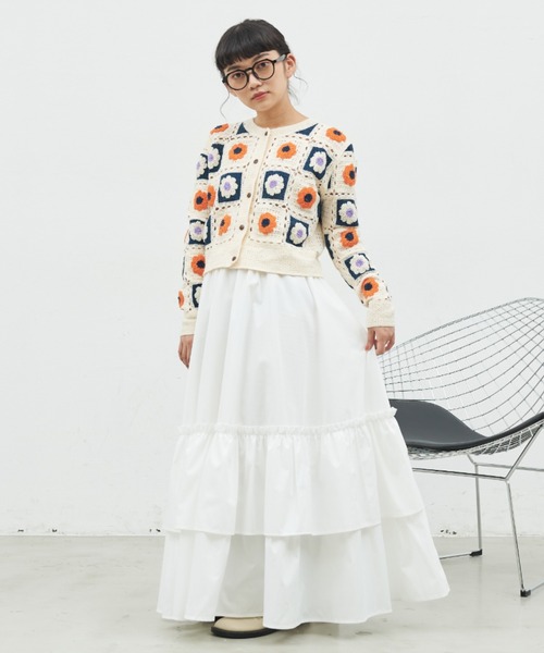 MERLOT（メルロー）の「かぎ針編みカーディガン（カーディガン/ボレロ・レディース・ブラック/ナチュラル・FREE）」の20枚目の写真