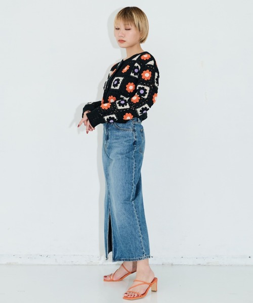 MERLOT（メルロー）の「かぎ針編みカーディガン（カーディガン/ボレロ・レディース・ブラック/ナチュラル・FREE）」の22枚目の写真