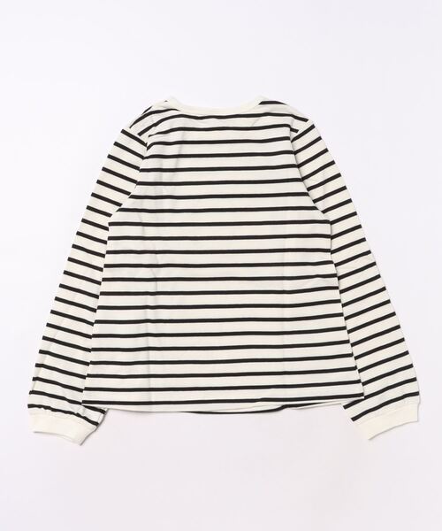 petit main(プティマイン)の「【リンク】ハートモチーフ長袖T(ジュニアサイズ)(その他トップス・キッズ・オフホワイト/ブラック・140cm/150cm)」の3枚目の写真