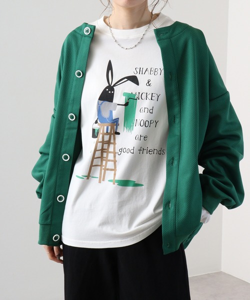 FUNALIVE(ファンアライブ)の「epic original SHABBY ペインタープリント長袖TEE(Tシャツ/カットソー・メンズ・ブラック系その他/イエロー/サックスブルー系1/グリーン系その他/グリーン/ライトグレー/サックスブルー/ブラック/イエロー系その他/ライトグレー系1/オフホワイト/ホワイト系その他・L/LL/M/S)」の2枚目の写真
