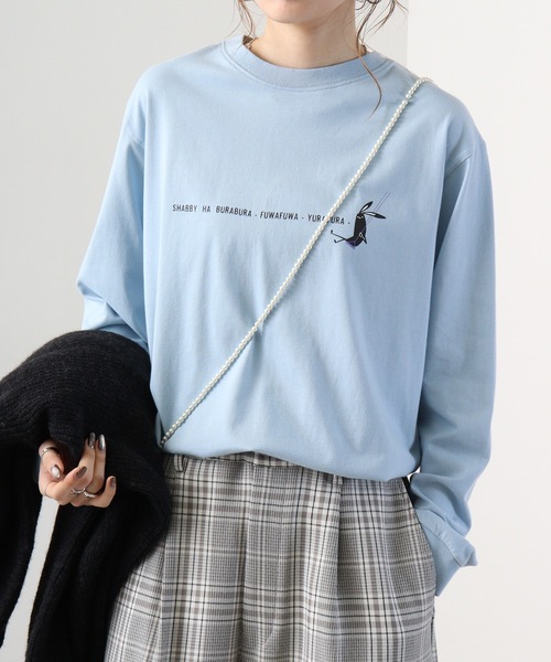 FUNALIVE(ファンアライブ)の「epic original SHABBY ペインタープリント長袖TEE(Tシャツ/カットソー・メンズ・ブラック系その他/イエロー/サックスブルー系1/グリーン系その他/グリーン/ライトグレー/サックスブルー/ブラック/イエロー系その他/ライトグレー系1/オフホワイト/ホワイト系その他・L/LL/M/S)」の9枚目の写真