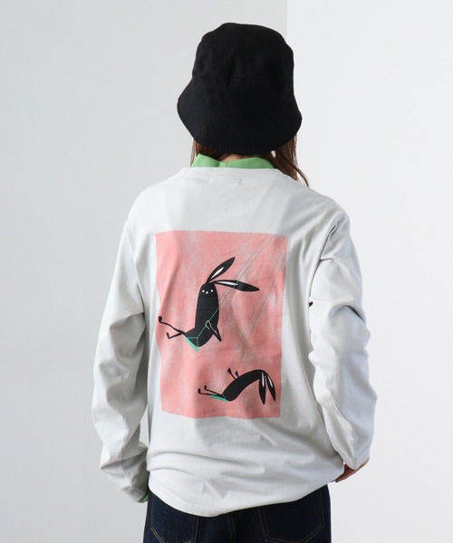 FUNALIVE(ファンアライブ)の「epic original SHABBY ペインタープリント長袖TEE(Tシャツ/カットソー・メンズ・ブラック系その他/イエロー/サックスブルー系1/グリーン系その他/グリーン/ライトグレー/サックスブルー/ブラック/イエロー系その他/ライトグレー系1/オフホワイト/ホワイト系その他・L/LL/M/S)」の5枚目の写真
