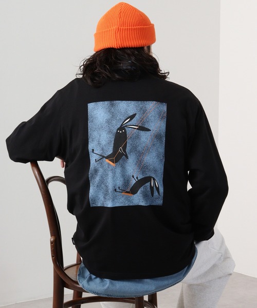 FUNALIVE(ファンアライブ)の「epic original SHABBY ペインタープリント長袖TEE(Tシャツ/カットソー・メンズ・ブラック系その他/イエロー/サックスブルー系1/グリーン系その他/グリーン/ライトグレー/サックスブルー/ブラック/イエロー系その他/ライトグレー系1/オフホワイト/ホワイト系その他・L/LL/M/S)」の4枚目の写真
