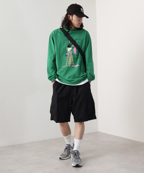 FUNALIVE(ファンアライブ)の「epic original SHABBY ペインタープリント長袖TEE(Tシャツ/カットソー・メンズ・ブラック系その他/イエロー/サックスブルー系1/グリーン系その他/グリーン/ライトグレー/サックスブルー/ブラック/イエロー系その他/ライトグレー系1/オフホワイト/ホワイト系その他・L/LL/M/S)」の19枚目の写真