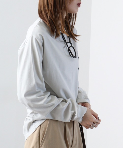 FUNALIVE(ファンアライブ)の「epic original SHABBY ペインタープリント長袖TEE(Tシャツ/カットソー・メンズ・ブラック系その他/イエロー/サックスブルー系1/グリーン系その他/グリーン/ライトグレー/サックスブルー/ブラック/イエロー系その他/ライトグレー系1/オフホワイト/ホワイト系その他・L/LL/M/S)」の13枚目の写真