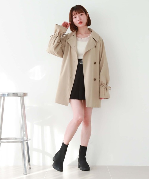 archives(アルシーヴ)の「3way袖リボンミドルトレンチコート(トレンチコート・レディース・ベージュ/ブルー/アイボリー・MEDIUM)」の9枚目の写真