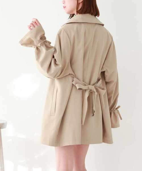 archives(アルシーヴ)の「3way袖リボンミドルトレンチコート(トレンチコート・レディース・ベージュ/ブルー/アイボリー・MEDIUM)」の6枚目の写真