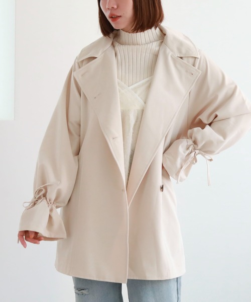 archives(アルシーヴ)の「3way袖リボンミドルトレンチコート(トレンチコート・レディース・ベージュ/ブルー/アイボリー・MEDIUM)」の19枚目の写真