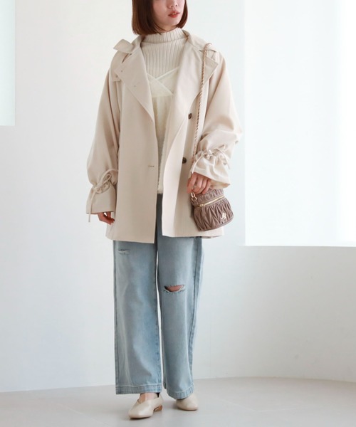 archives(アルシーヴ)の「3way袖リボンミドルトレンチコート(トレンチコート・レディース・ベージュ/ブルー/アイボリー・MEDIUM)」の20枚目の写真