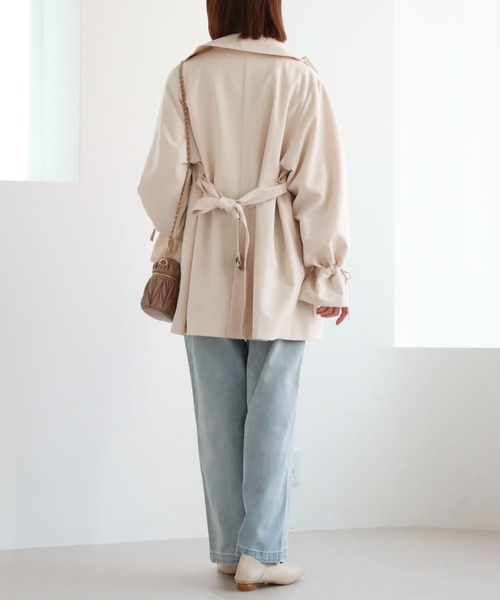 archives(アルシーヴ)の「3way袖リボンミドルトレンチコート(トレンチコート・レディース・ベージュ/ブルー/アイボリー・MEDIUM)」の22枚目の写真
